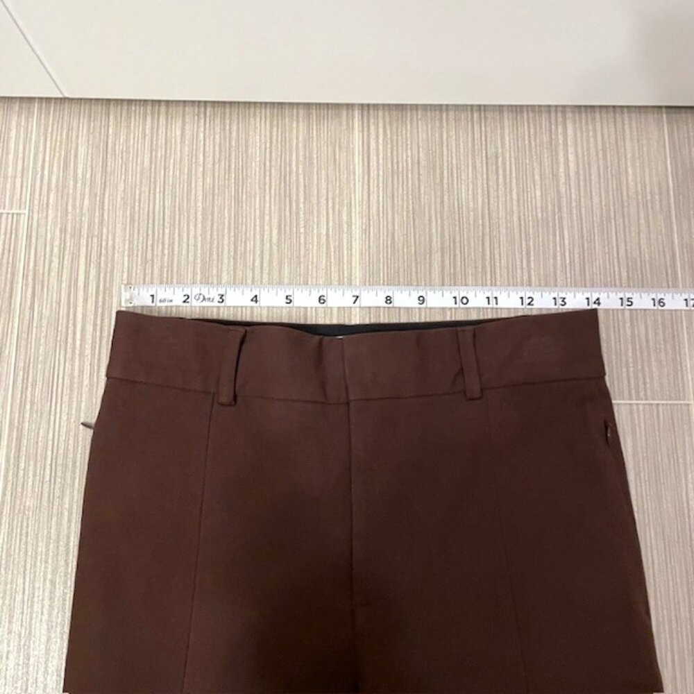 NWOT Frame Le High Flare Split Hem Trouser Pants Brown Size 2 Work Office Career - Picture 14 of 16